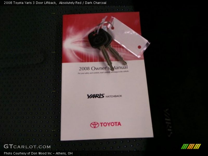 Absolutely Red / Dark Charcoal 2008 Toyota Yaris 3 Door Liftback