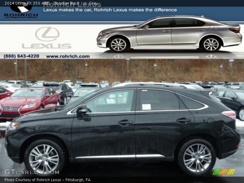Obsidian Black / Lt. Gray 2014 Lexus RX 350 AWD