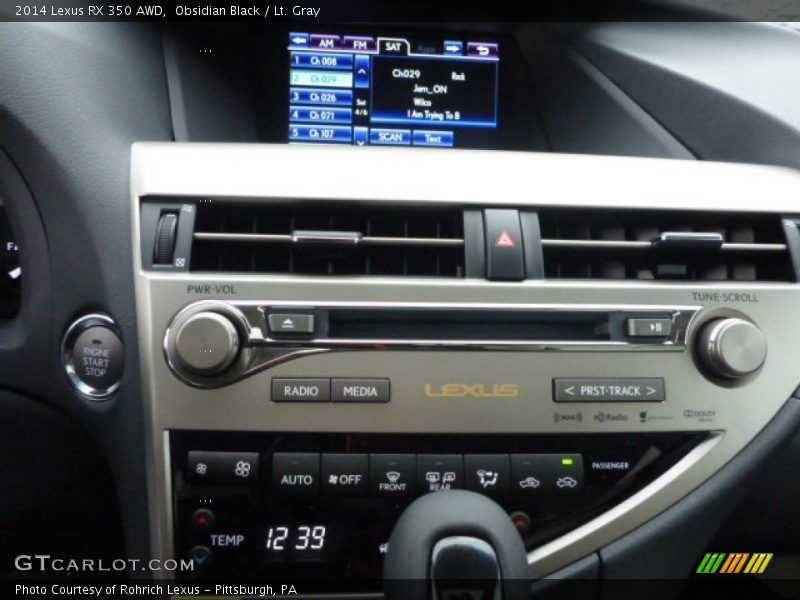Obsidian Black / Lt. Gray 2014 Lexus RX 350 AWD