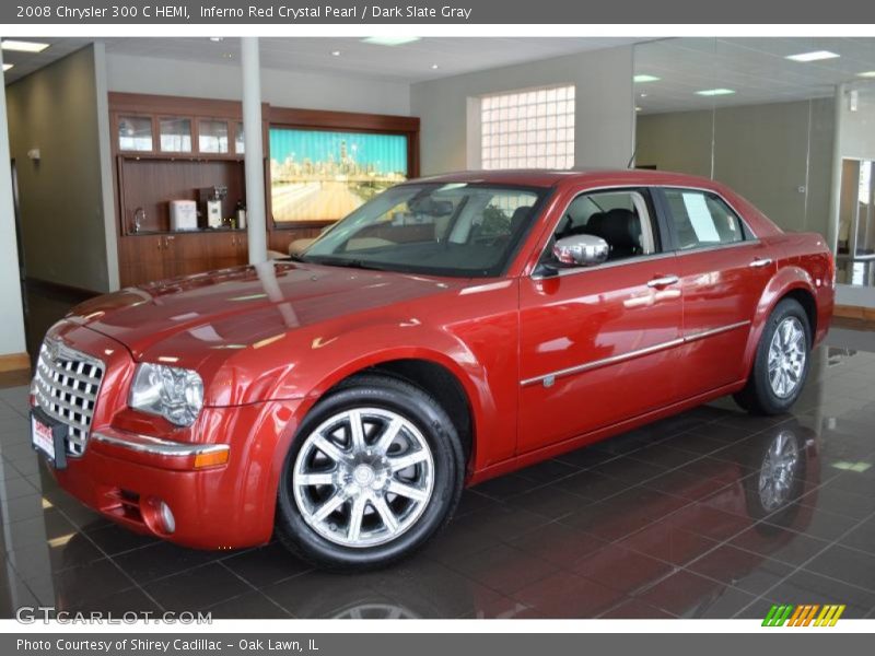 Inferno Red Crystal Pearl / Dark Slate Gray 2008 Chrysler 300 C HEMI