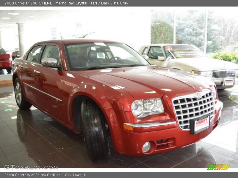 Inferno Red Crystal Pearl / Dark Slate Gray 2008 Chrysler 300 C HEMI
