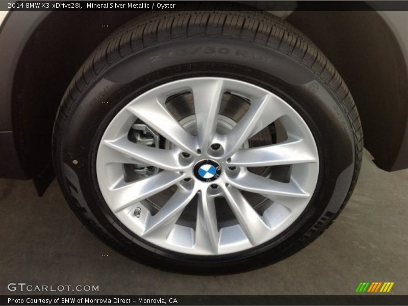 Mineral Silver Metallic / Oyster 2014 BMW X3 xDrive28i