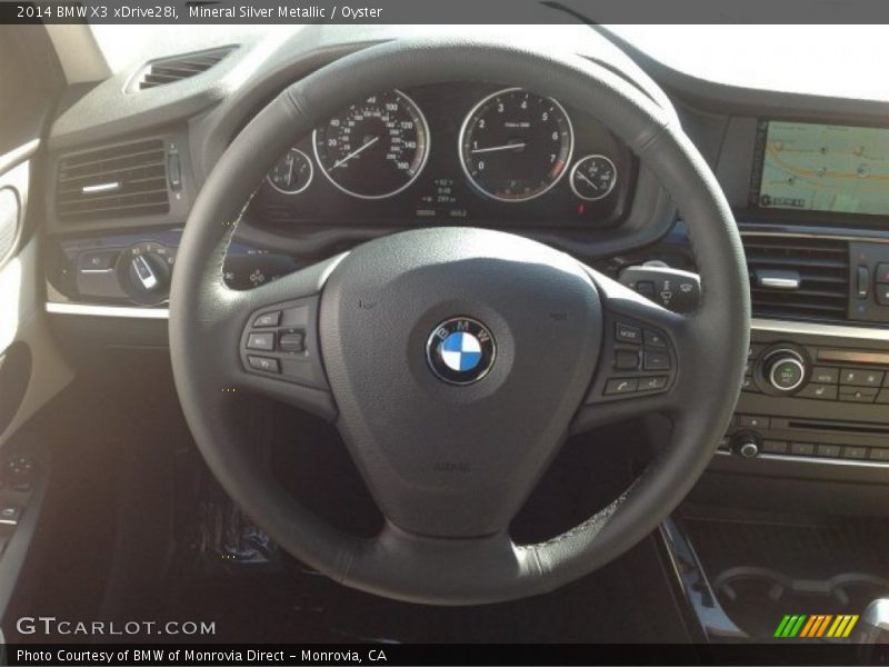 Mineral Silver Metallic / Oyster 2014 BMW X3 xDrive28i