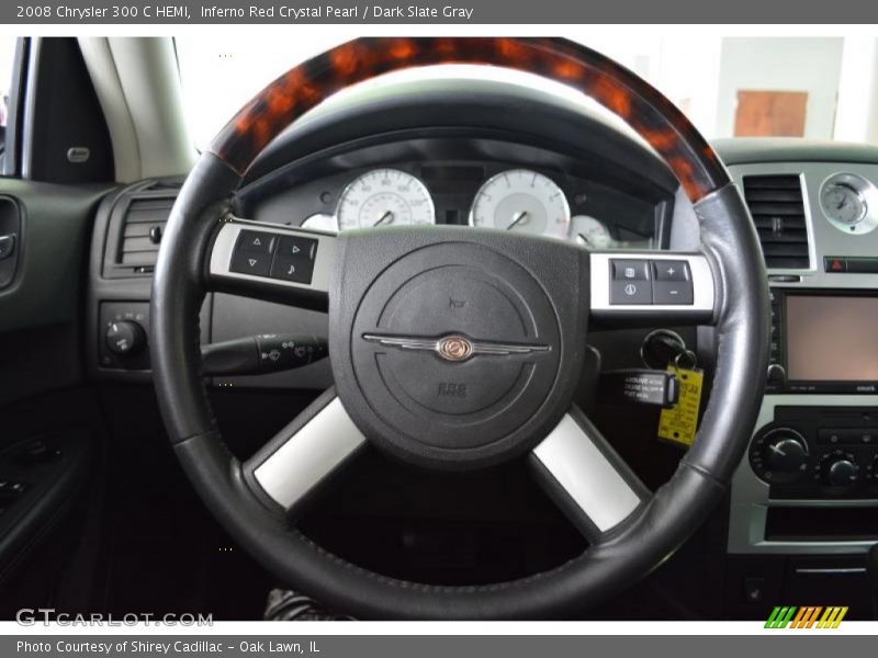 Inferno Red Crystal Pearl / Dark Slate Gray 2008 Chrysler 300 C HEMI