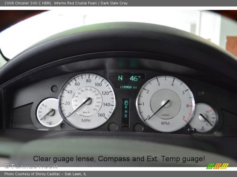 Inferno Red Crystal Pearl / Dark Slate Gray 2008 Chrysler 300 C HEMI