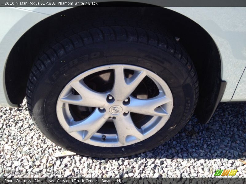 Phantom White / Black 2010 Nissan Rogue SL AWD