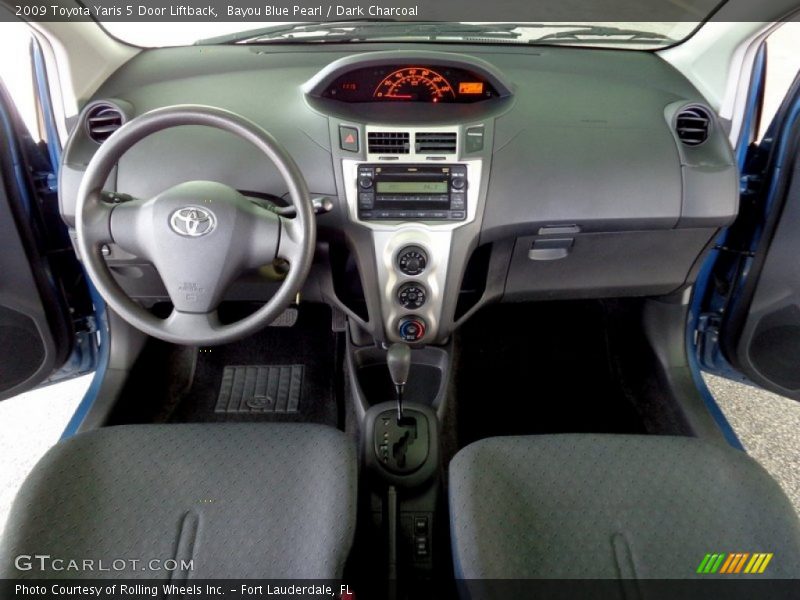 Bayou Blue Pearl / Dark Charcoal 2009 Toyota Yaris 5 Door Liftback