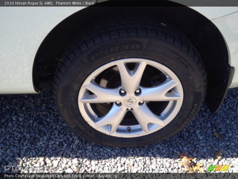 Phantom White / Black 2010 Nissan Rogue SL AWD