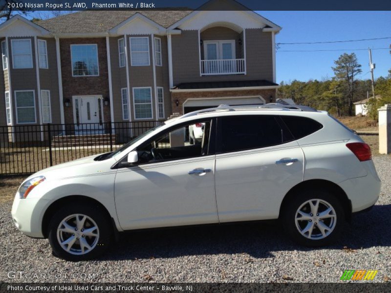 Phantom White / Black 2010 Nissan Rogue SL AWD