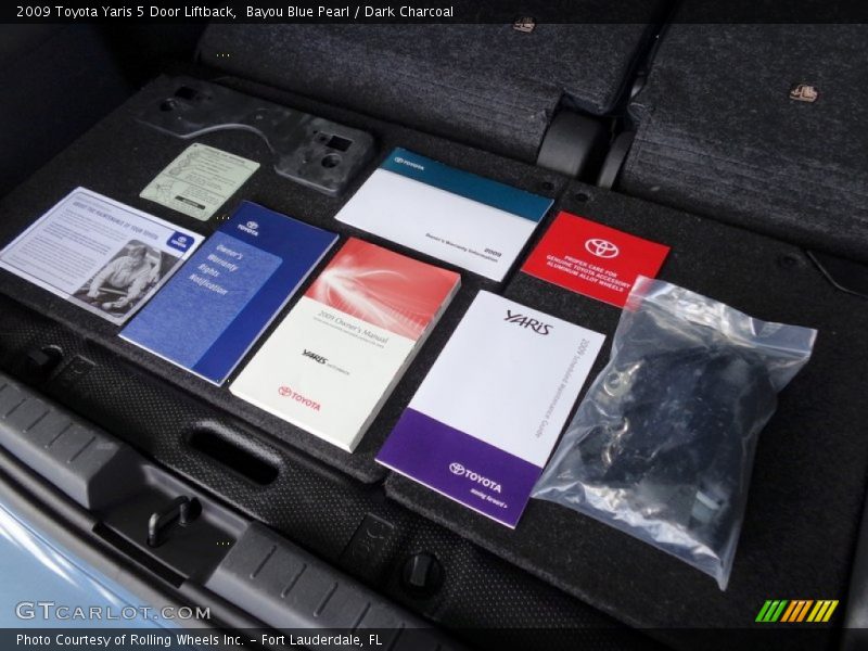 Bayou Blue Pearl / Dark Charcoal 2009 Toyota Yaris 5 Door Liftback