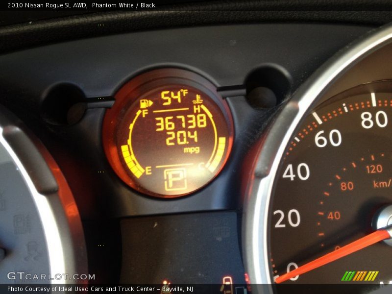 Phantom White / Black 2010 Nissan Rogue SL AWD