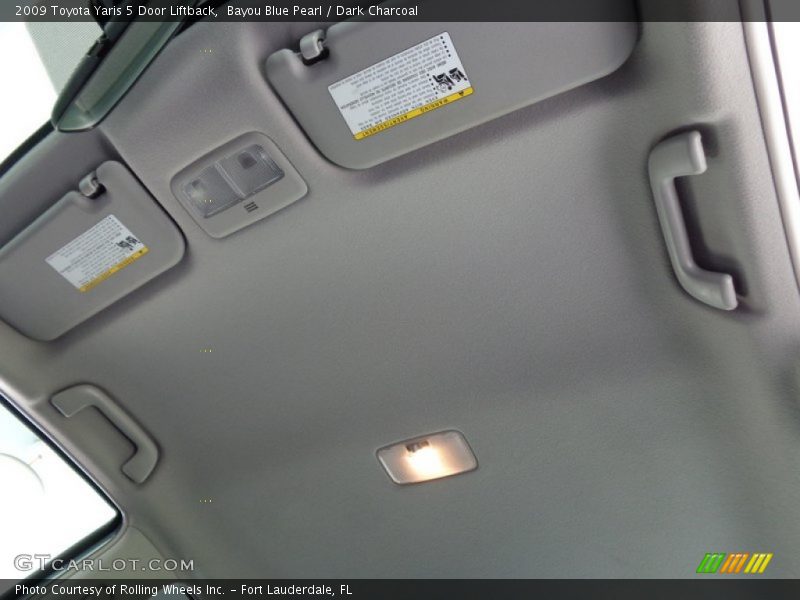 Bayou Blue Pearl / Dark Charcoal 2009 Toyota Yaris 5 Door Liftback