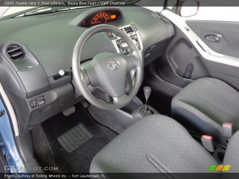 Bayou Blue Pearl / Dark Charcoal 2009 Toyota Yaris 5 Door Liftback