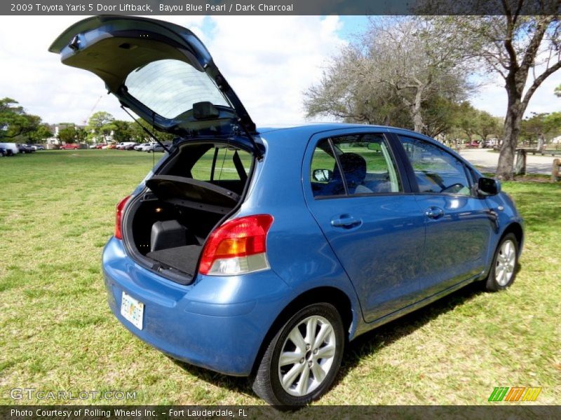 Bayou Blue Pearl / Dark Charcoal 2009 Toyota Yaris 5 Door Liftback