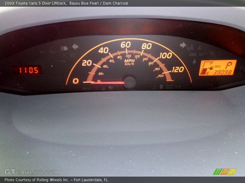 Bayou Blue Pearl / Dark Charcoal 2009 Toyota Yaris 5 Door Liftback