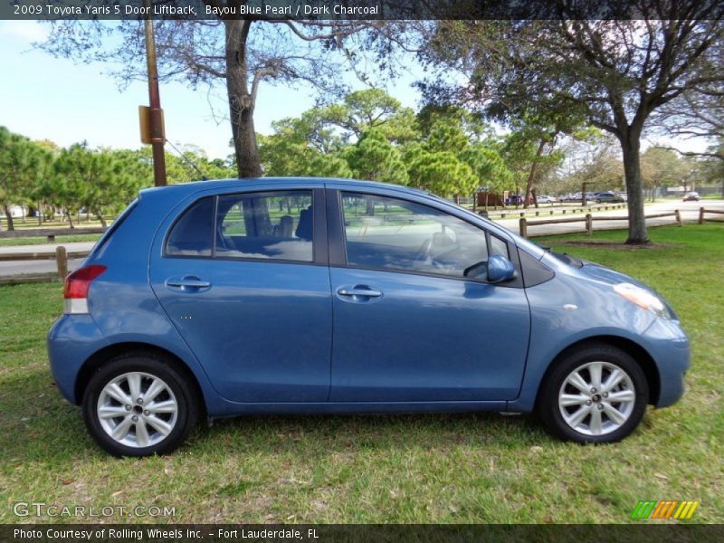Bayou Blue Pearl / Dark Charcoal 2009 Toyota Yaris 5 Door Liftback