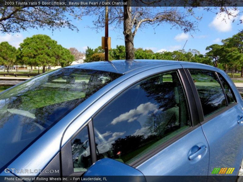Bayou Blue Pearl / Dark Charcoal 2009 Toyota Yaris 5 Door Liftback