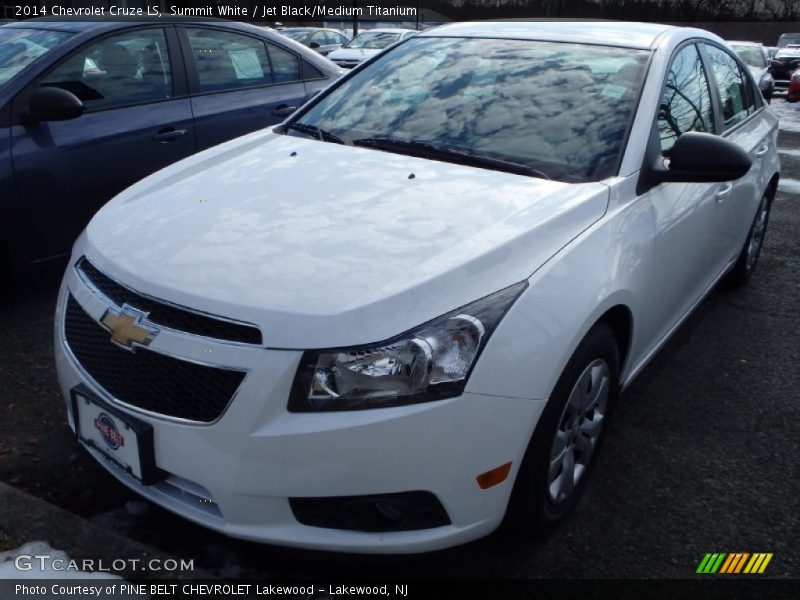Summit White / Jet Black/Medium Titanium 2014 Chevrolet Cruze LS