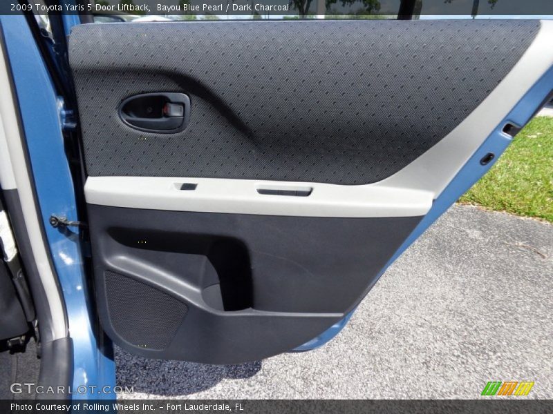 Bayou Blue Pearl / Dark Charcoal 2009 Toyota Yaris 5 Door Liftback