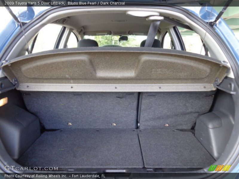 Bayou Blue Pearl / Dark Charcoal 2009 Toyota Yaris 5 Door Liftback