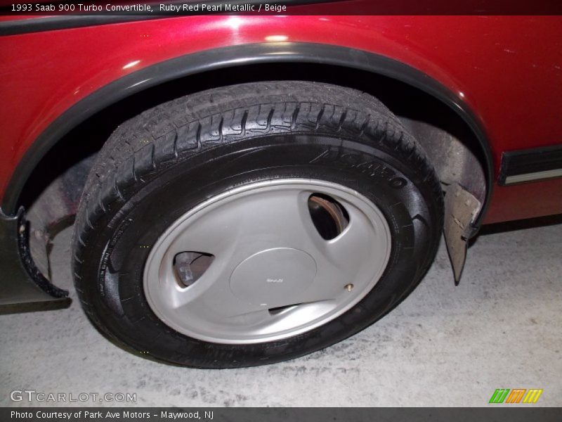 Ruby Red Pearl Metallic / Beige 1993 Saab 900 Turbo Convertible