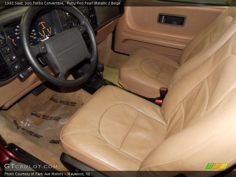Beige Interior - 1993 900 Turbo Convertible 