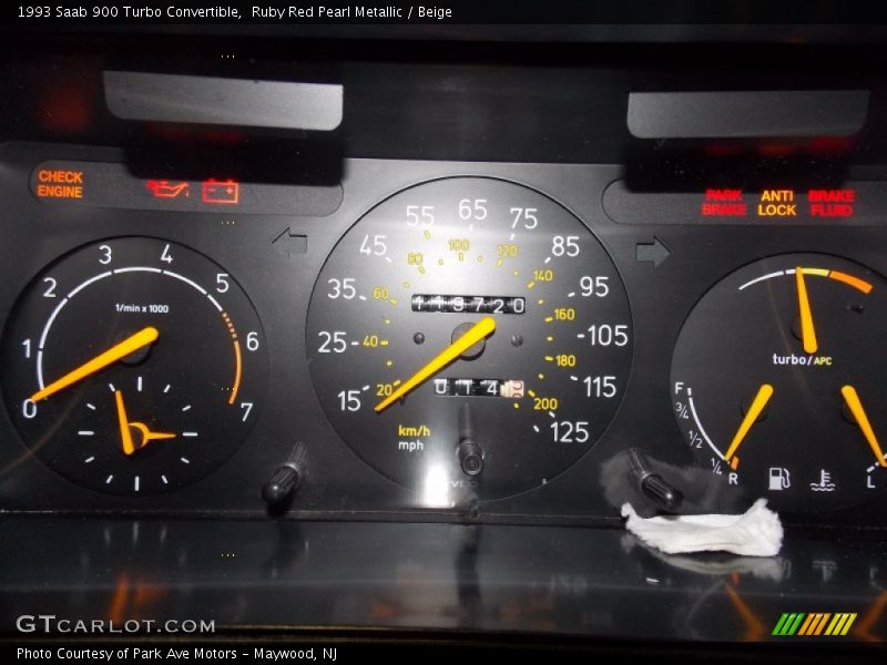  1993 900 Turbo Convertible Turbo Convertible Gauges