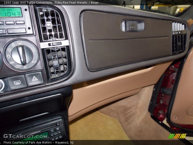 Ruby Red Pearl Metallic / Beige 1993 Saab 900 Turbo Convertible