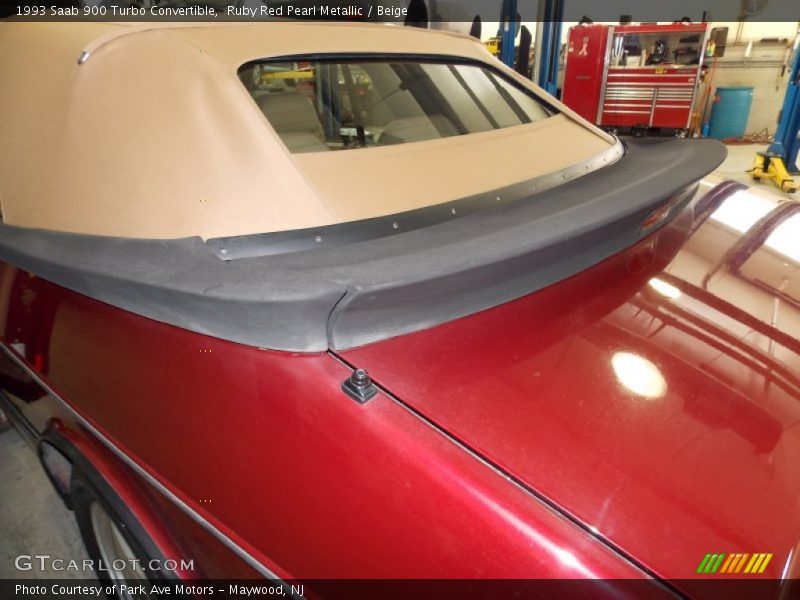 Ruby Red Pearl Metallic / Beige 1993 Saab 900 Turbo Convertible