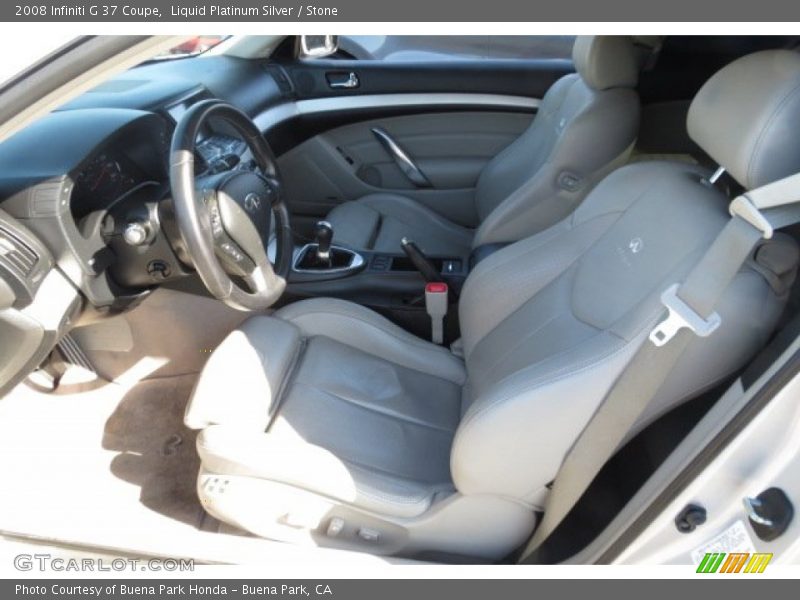 Liquid Platinum Silver / Stone 2008 Infiniti G 37 Coupe