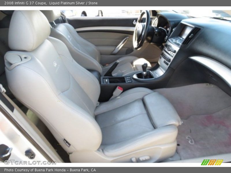 Liquid Platinum Silver / Stone 2008 Infiniti G 37 Coupe