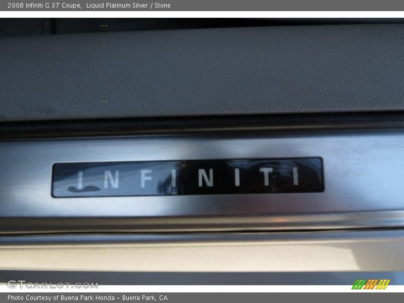 Liquid Platinum Silver / Stone 2008 Infiniti G 37 Coupe