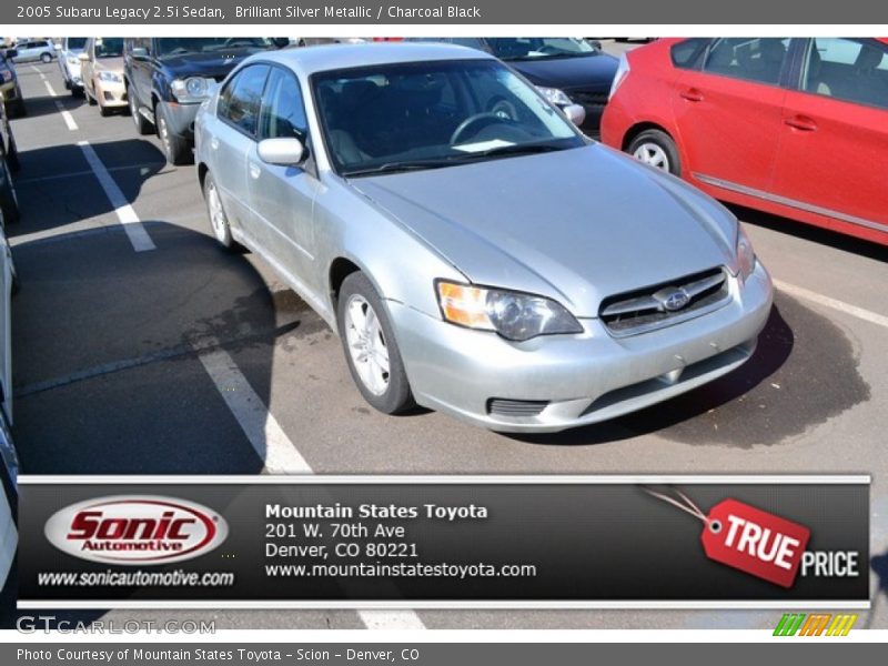 Brilliant Silver Metallic / Charcoal Black 2005 Subaru Legacy 2.5i Sedan