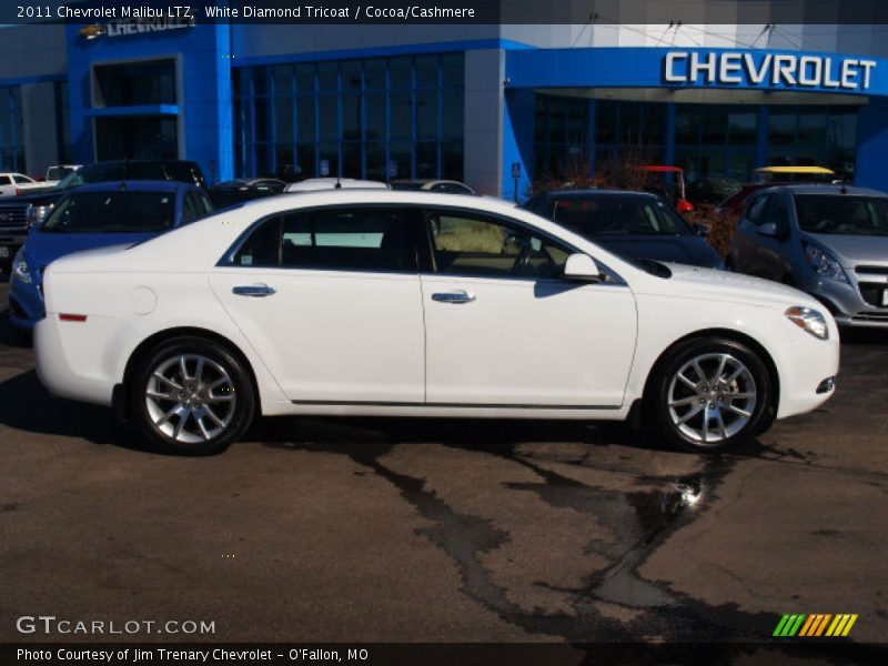 White Diamond Tricoat / Cocoa/Cashmere 2011 Chevrolet Malibu LTZ
