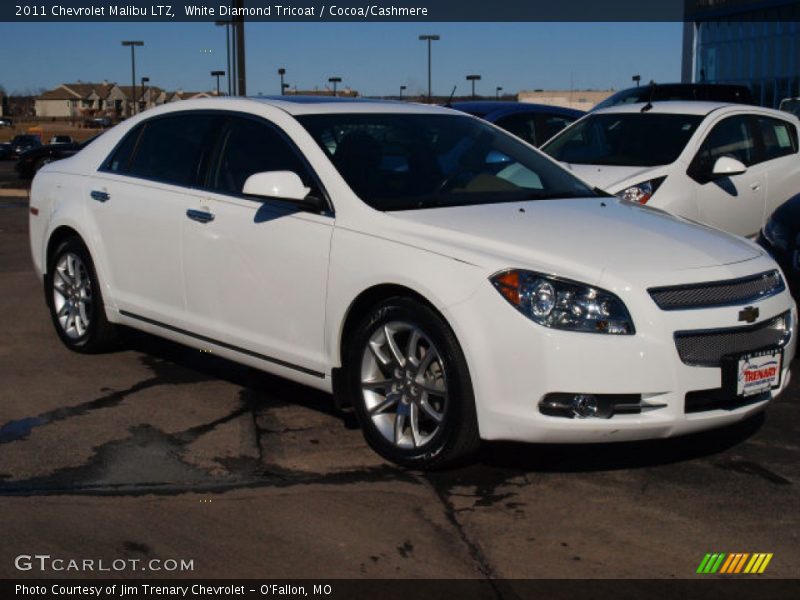 White Diamond Tricoat / Cocoa/Cashmere 2011 Chevrolet Malibu LTZ