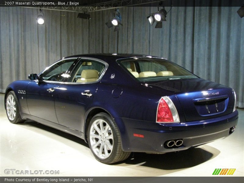 2007 Maserati Quattroporte, Blue / Beige, Back Left - 2007 Maserati Quattroporte 