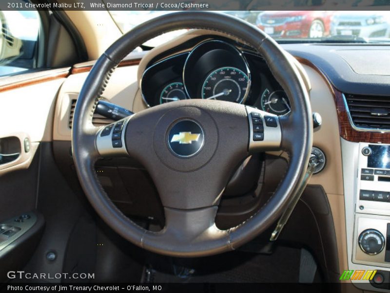 White Diamond Tricoat / Cocoa/Cashmere 2011 Chevrolet Malibu LTZ