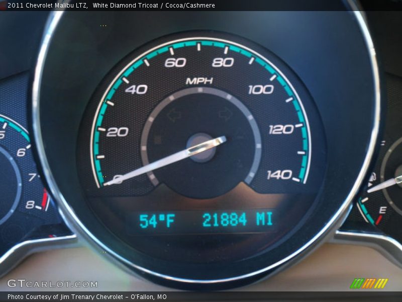 White Diamond Tricoat / Cocoa/Cashmere 2011 Chevrolet Malibu LTZ