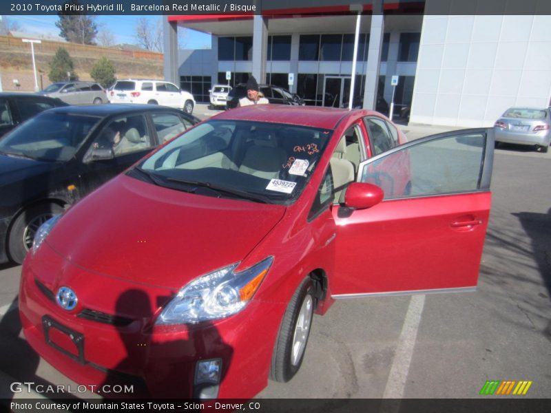 Barcelona Red Metallic / Bisque 2010 Toyota Prius Hybrid III