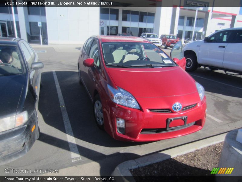 Barcelona Red Metallic / Bisque 2010 Toyota Prius Hybrid III