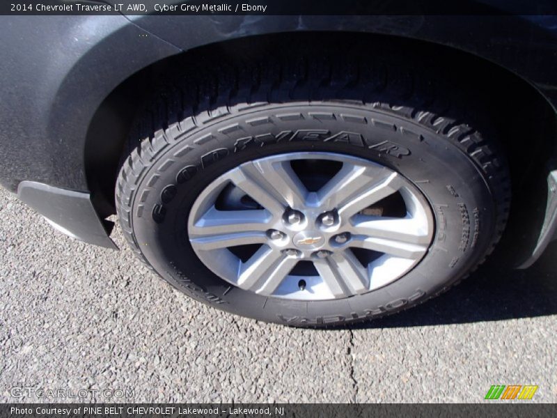 Cyber Grey Metallic / Ebony 2014 Chevrolet Traverse LT AWD