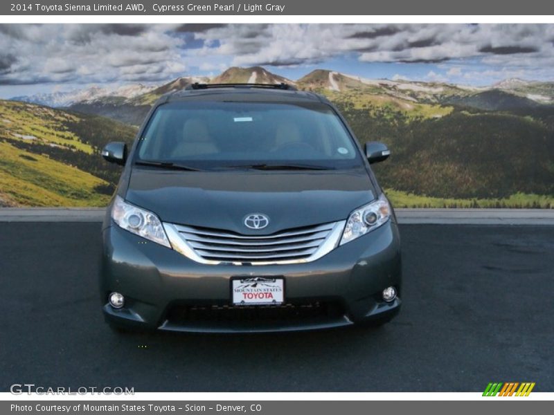 Cypress Green Pearl / Light Gray 2014 Toyota Sienna Limited AWD