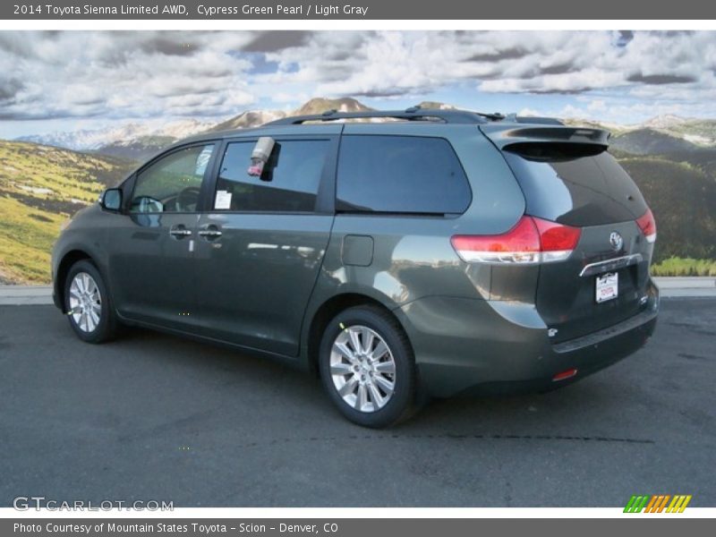 Cypress Green Pearl / Light Gray 2014 Toyota Sienna Limited AWD