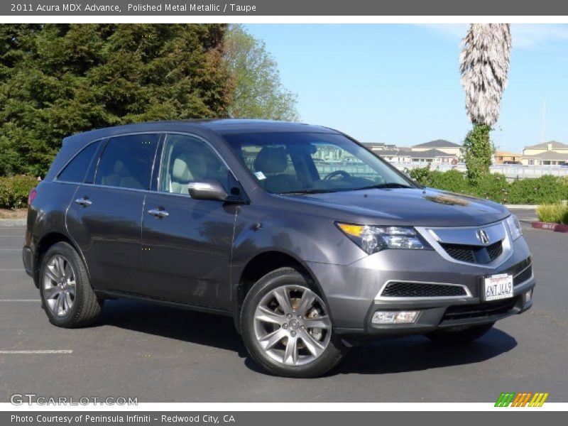 Polished Metal Metallic / Taupe 2011 Acura MDX Advance
