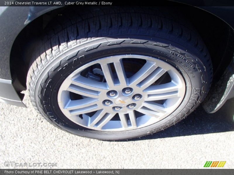 Cyber Grey Metallic / Ebony 2014 Chevrolet Traverse LT AWD