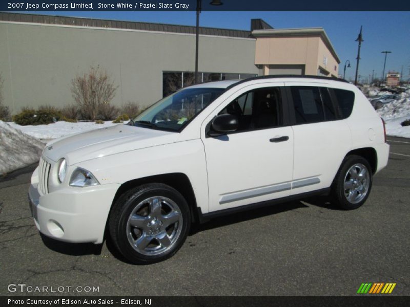 Stone White / Pastel Slate Gray 2007 Jeep Compass Limited