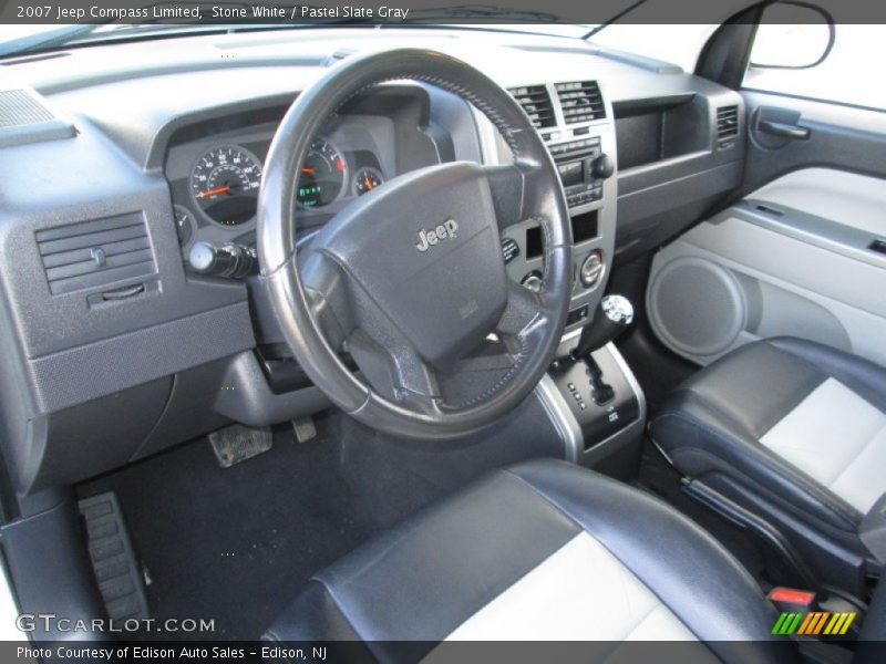 Stone White / Pastel Slate Gray 2007 Jeep Compass Limited