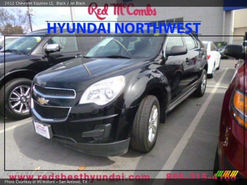 Black / Jet Black 2012 Chevrolet Equinox LS