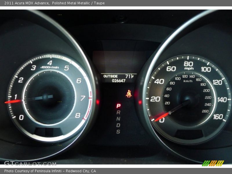  2011 MDX Advance Advance Gauges