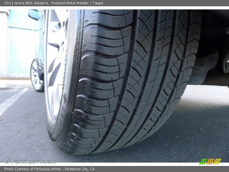 Polished Metal Metallic / Taupe 2011 Acura MDX Advance